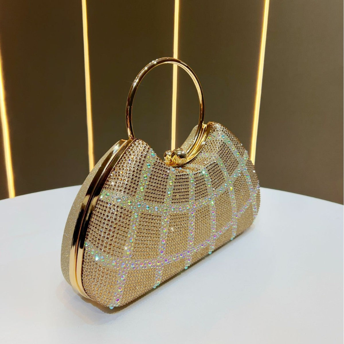 Rhinestone-besetzte Abendhandtasche