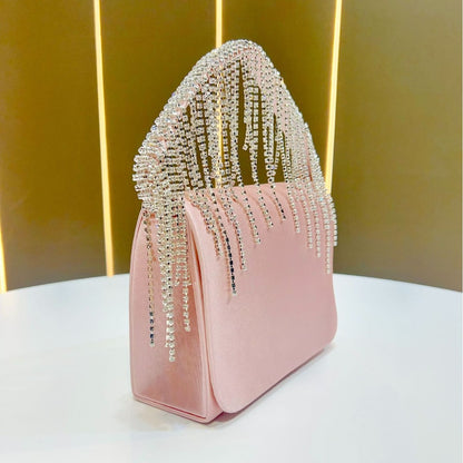 Kristall-verzierte Glam Clutch