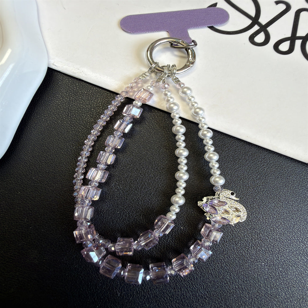 Elegante Mehrstrang-Perlen-Charm-Armband Brehn