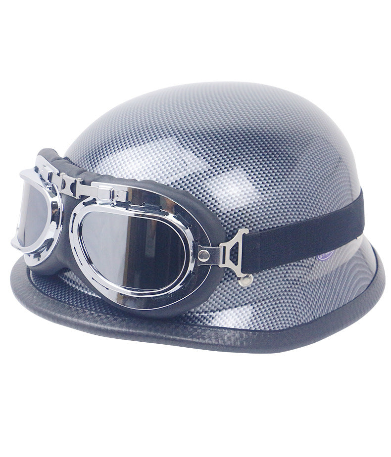 Retro-Motorradhelm mit Brille Brehn