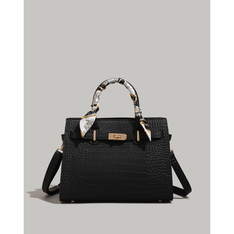Chic krokodil-embossed Handtasche Brehn