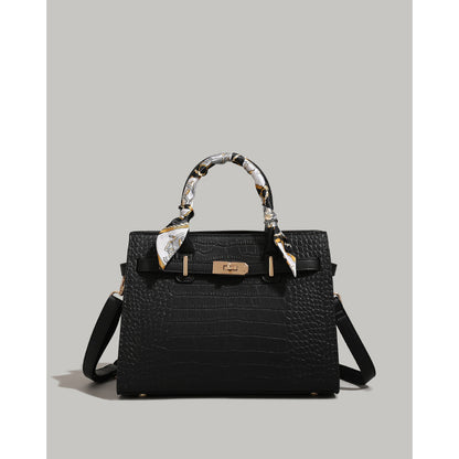Chic krokodil-embossed Handtasche Brehn