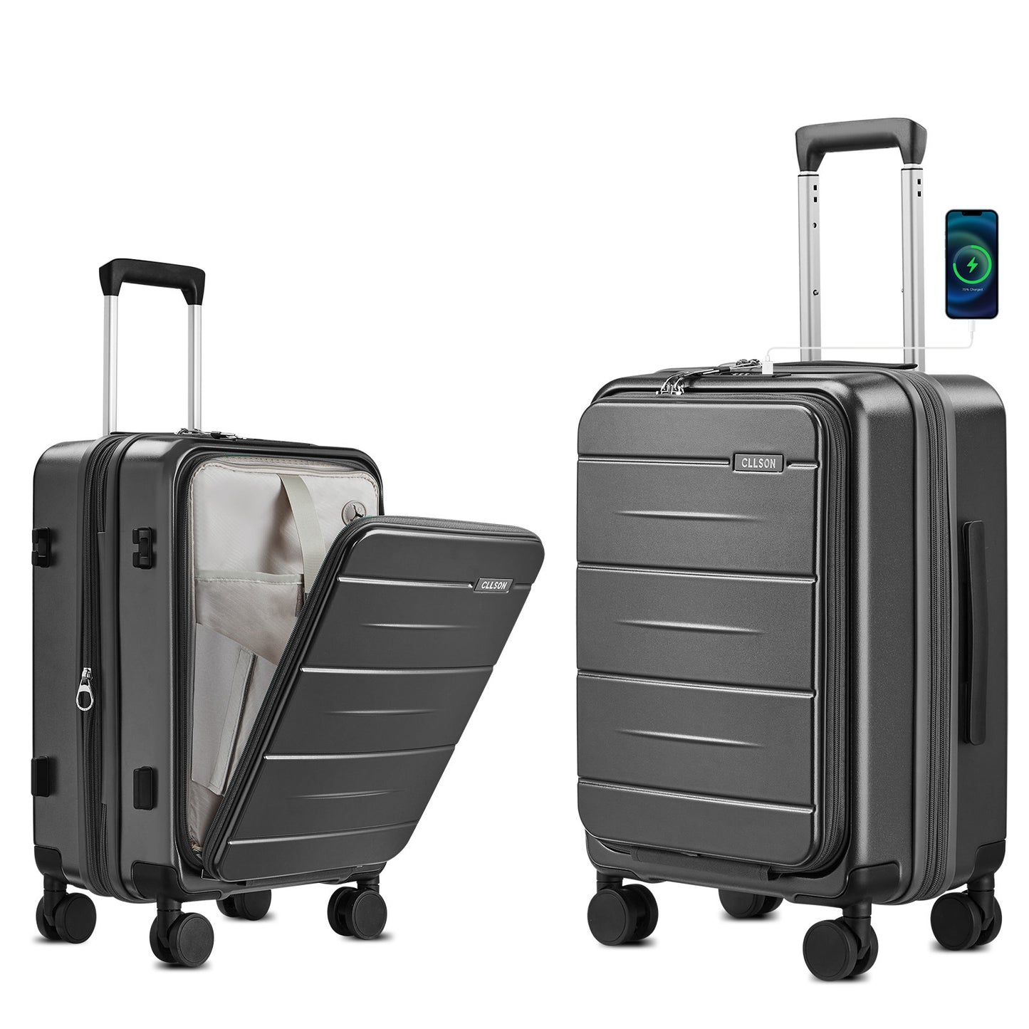 Unisex Multifunktionale Hartschalentrolley Reisekoffer Brehn