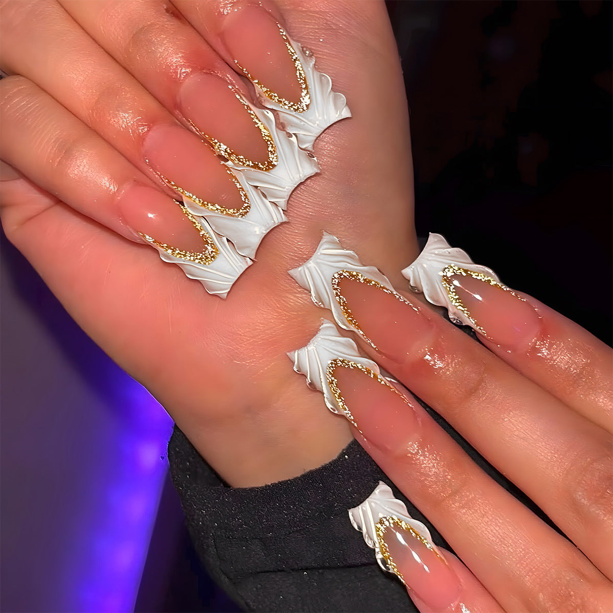 Dekorative Lange Press-On Nail Extensions Brehn