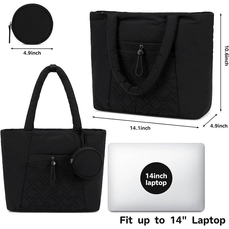 Gepolsterte Alltags-Handtasche mit Abnehmbarem Kosmetikbeutel Brehn
