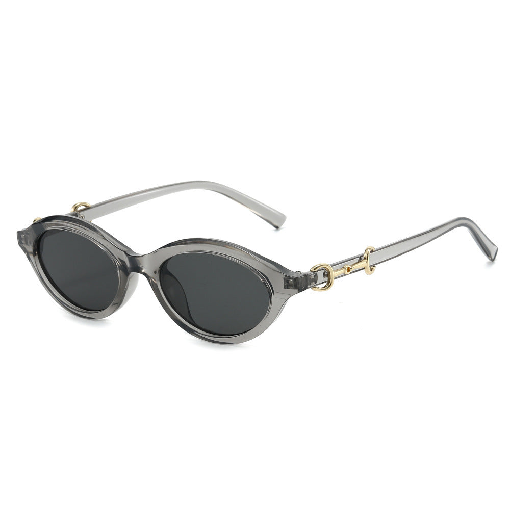 Modische Retro Oval Sonnenbrille Brehn