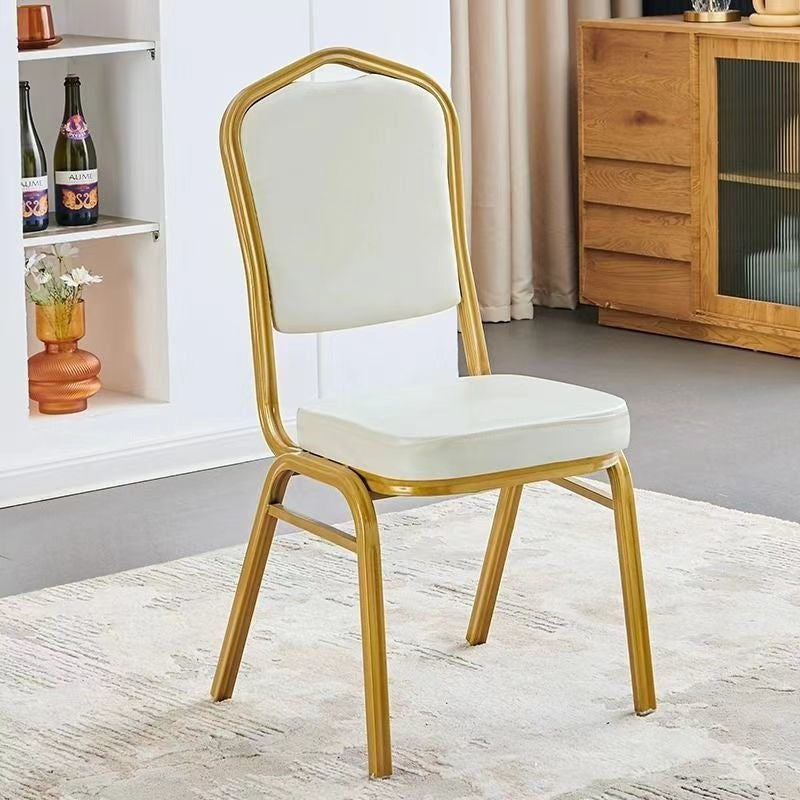Eleganter gepolsterter Essstuhl mit goldenen Rahmen Brehn