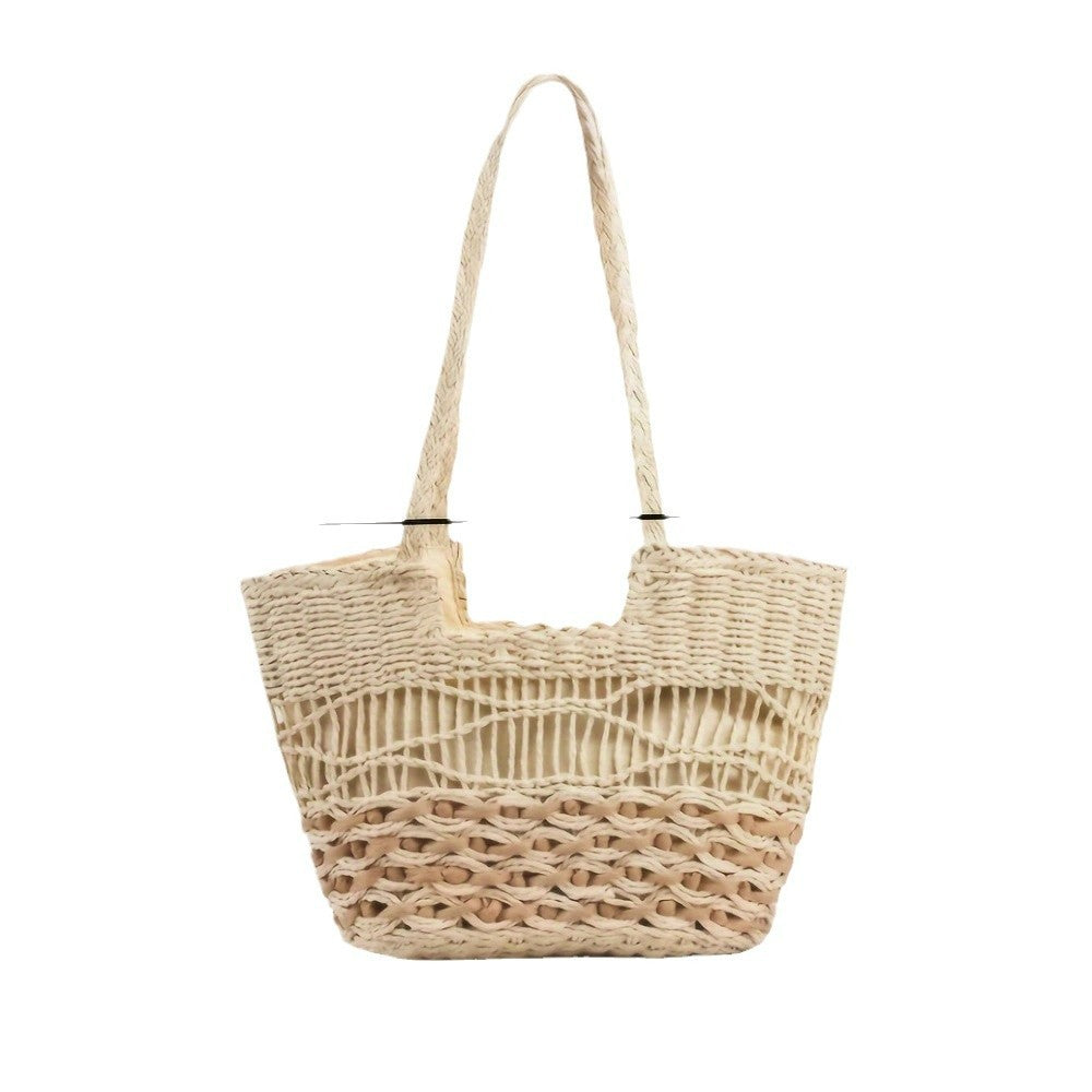 Handgewebte Strandtasche mit Floralen Akzenten Brehn