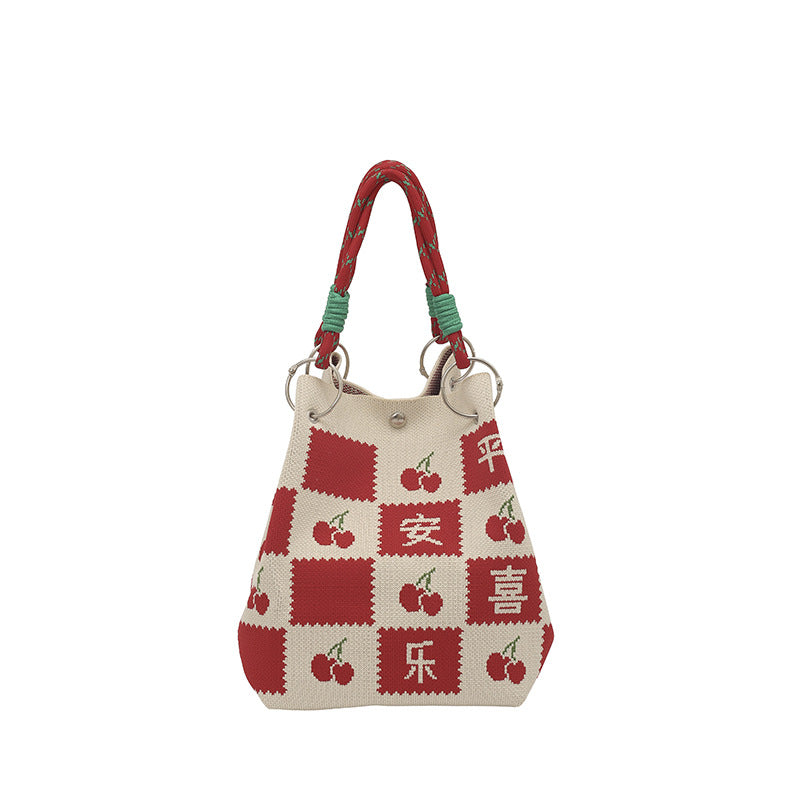 WoFloral Print Texturiertes Handtasche Brehn