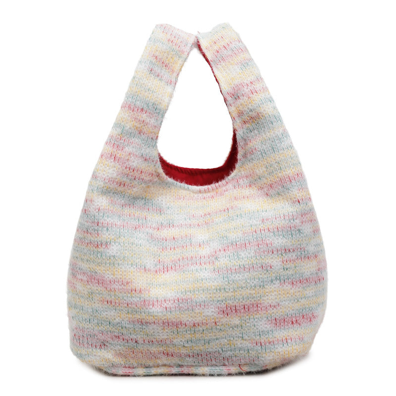 WoPlush Faux Fur Hobo Tasche Brehn
