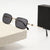 Damen Sonnenbrille mit elegantem, rechteckigem Rahmen und polarisierenden Gläsern Brehn