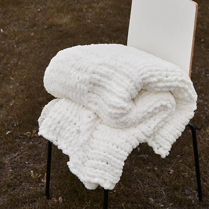 Plüsch geripptes Chenille Wurfdecke