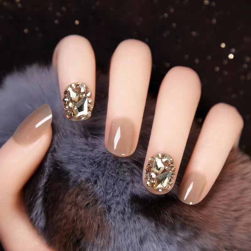 Premium mit Strass verziertes Press-On Nagelset