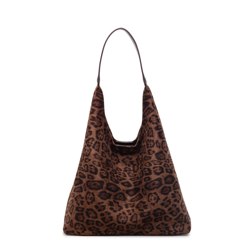 Wildleder Leopardprint Hobo Tasche Brehn