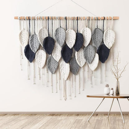 Macrame-Blatt-Wandbehang-Teppich Brehn