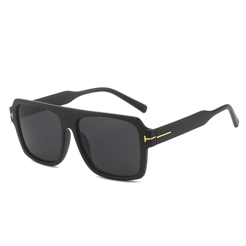 Damen quadratische Sonnenbrille mit modischem, transparentem Rahmen Brehn