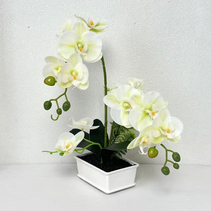 Elegante künstliche Orchideenarrangement für die Innendekoration