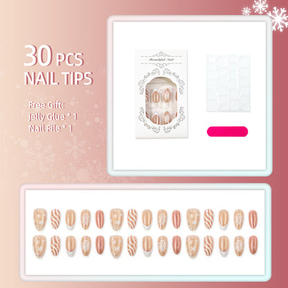 Urlaubs-Themen Glitzerne Press-On Nagel Set Brehn