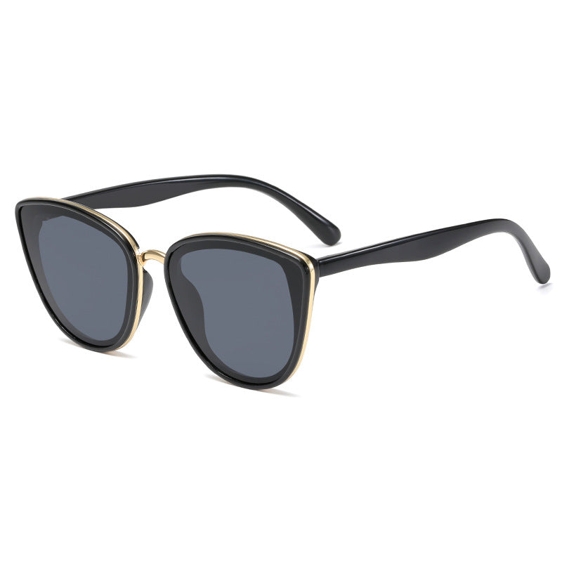 Damen Cat-Eye Sonnenbrille mit transparentem Rahmen und UV-Schutz Brehn