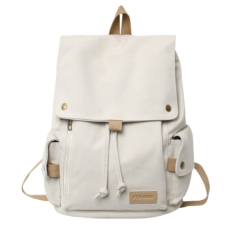 Robuste Leinwand Wanderschulrucksack Brehn