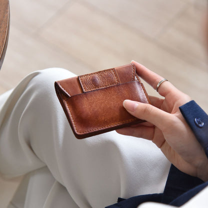 Premium Leder Kartenhalter Geldbörse