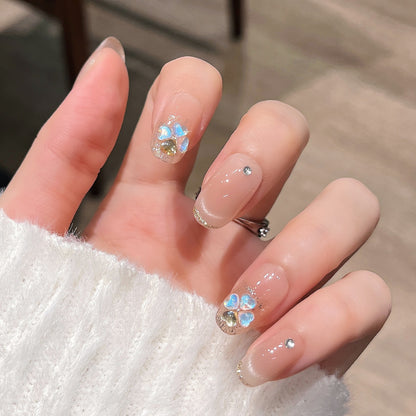 Dekorative Florale Press-On Nagelkunst Brehn