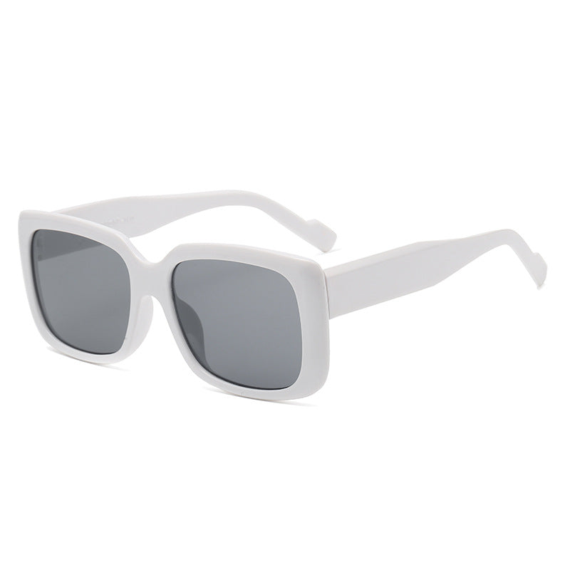 Damen modische quadratische Sonnenbrille mit transparentem Rahmen und innovativem Design Brehn