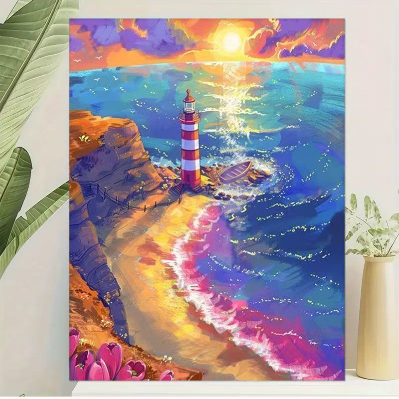 Scenic Lighthouse Canvas Wandkunst Brehn