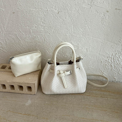 Gewebte Leder Handtasche
