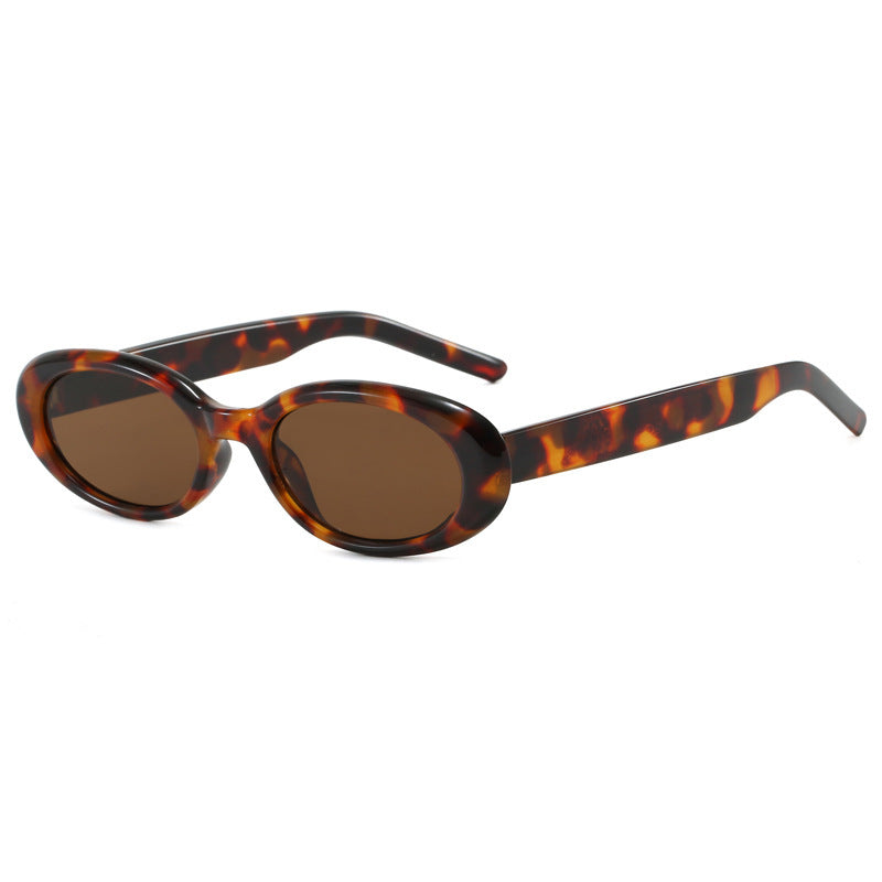 Damen ovale Sonnenbrille mit transparentem Effekt und UV-Schutz Brehn