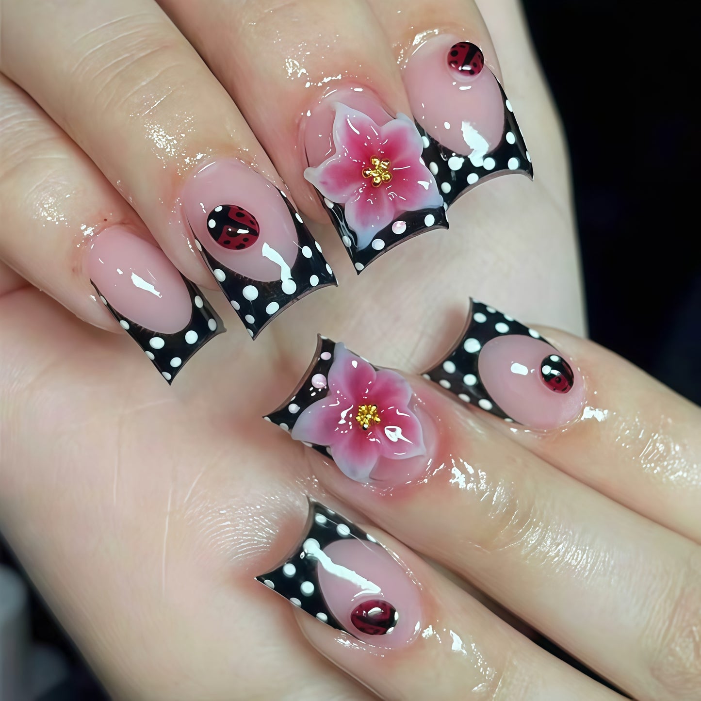 Blumenmuster Nail Art Extensions Brehn