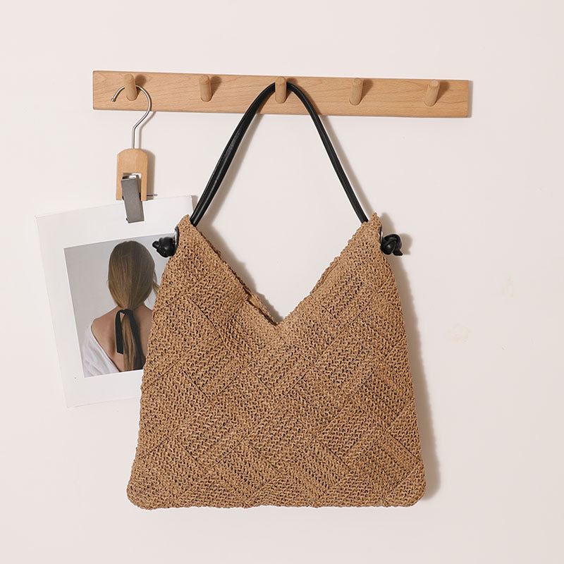 Geflochtene Schultertasche Aus Naturmaterialien Brehn