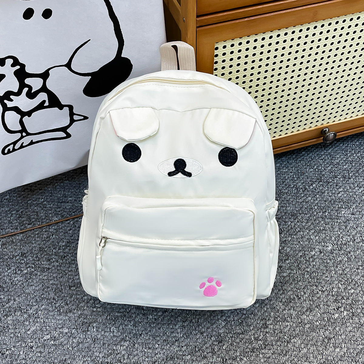Niedlicher Tiergesicht Plüsch Rucksack Brehn