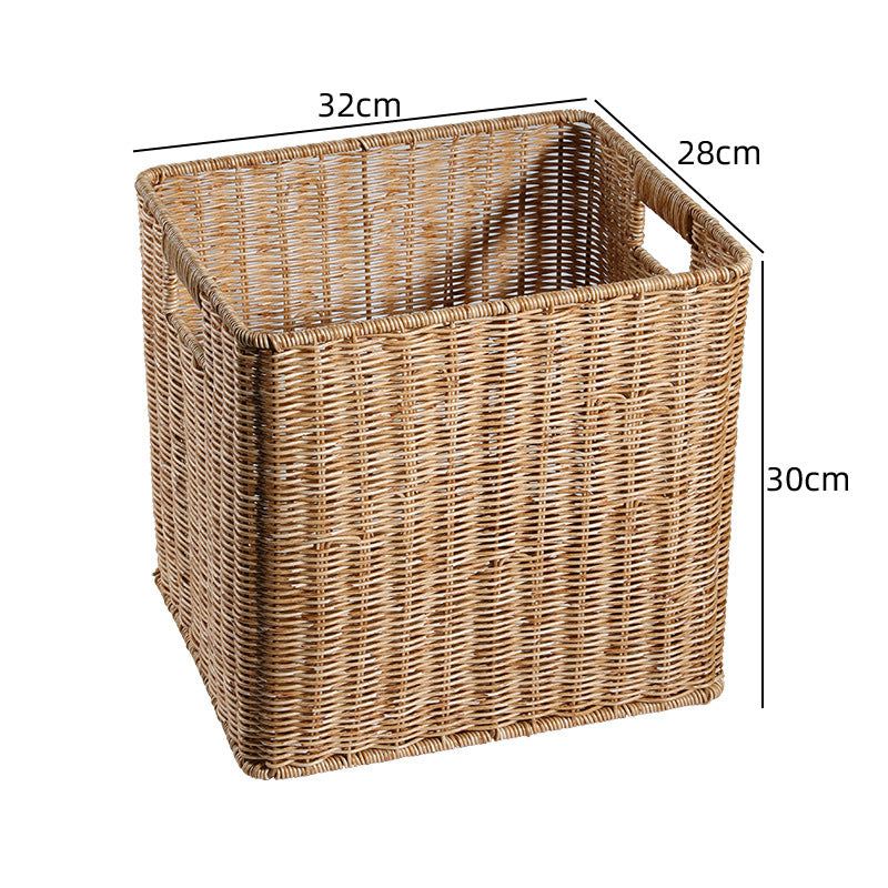 Unisex Rechteckiger Aufbewahrungskorb aus geflochtenem Rattan Brehn