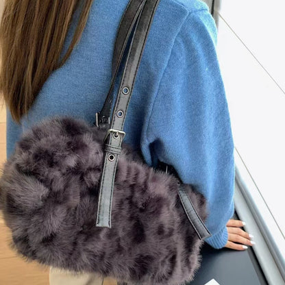 Luxuriöse Kunstpelz Handtasche