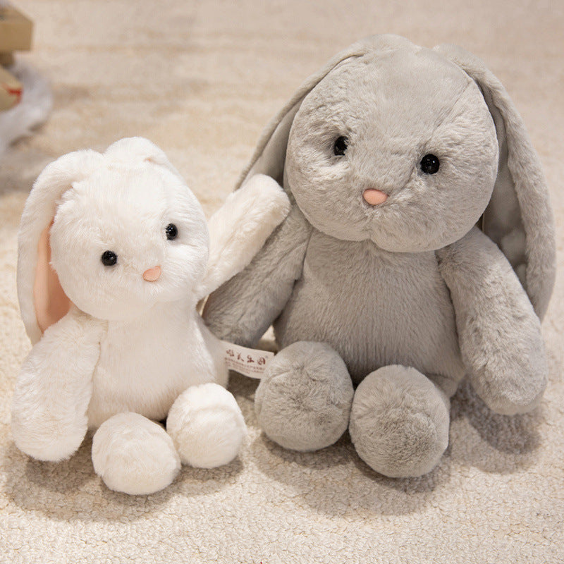 Plüsch Sitzender Hase Kuscheltier mit Herunterhängenden Ohren Ultra-Weicher Kunstpelz und Bohnenfüllung Basis Brehn