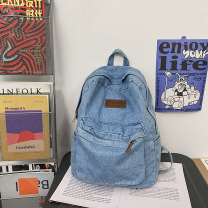 Lässiger Denim Schulrucksack