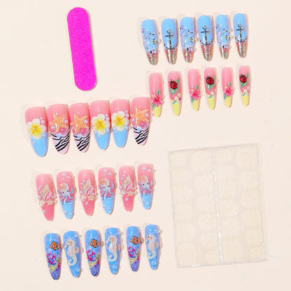Ocean-Inspirierte 3D-Nagelkunst-Set Brehn
