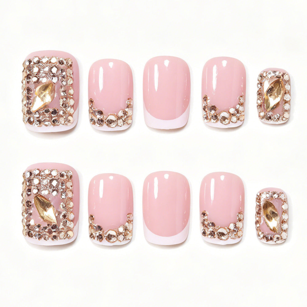 Elegante dekorative Press-On Nagelkunst Brehn