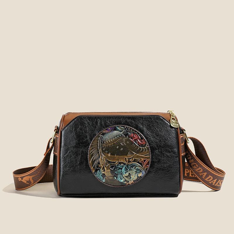 Vintage-inspirierte Leder-Crossbody-Tasche Brehn