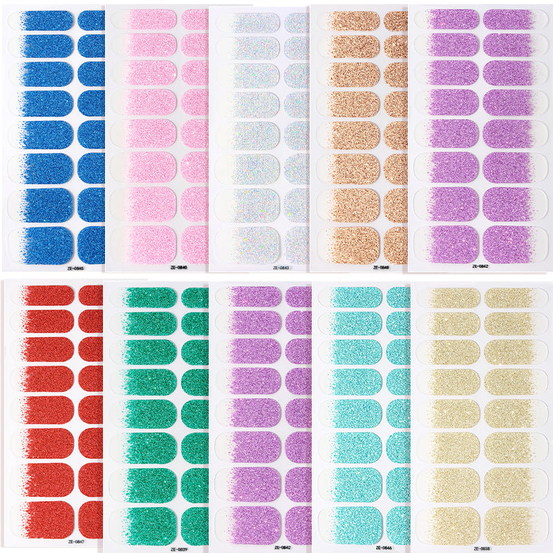 Glitzer Ombre Nagel Wraps