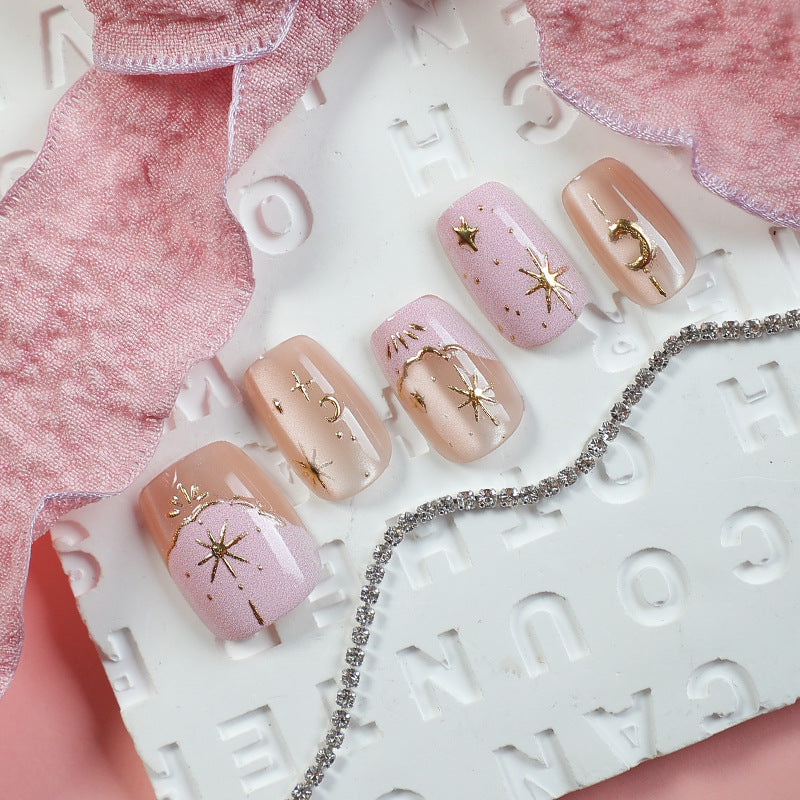 Sternen-Galaxie Press-On Nagelkunst Set