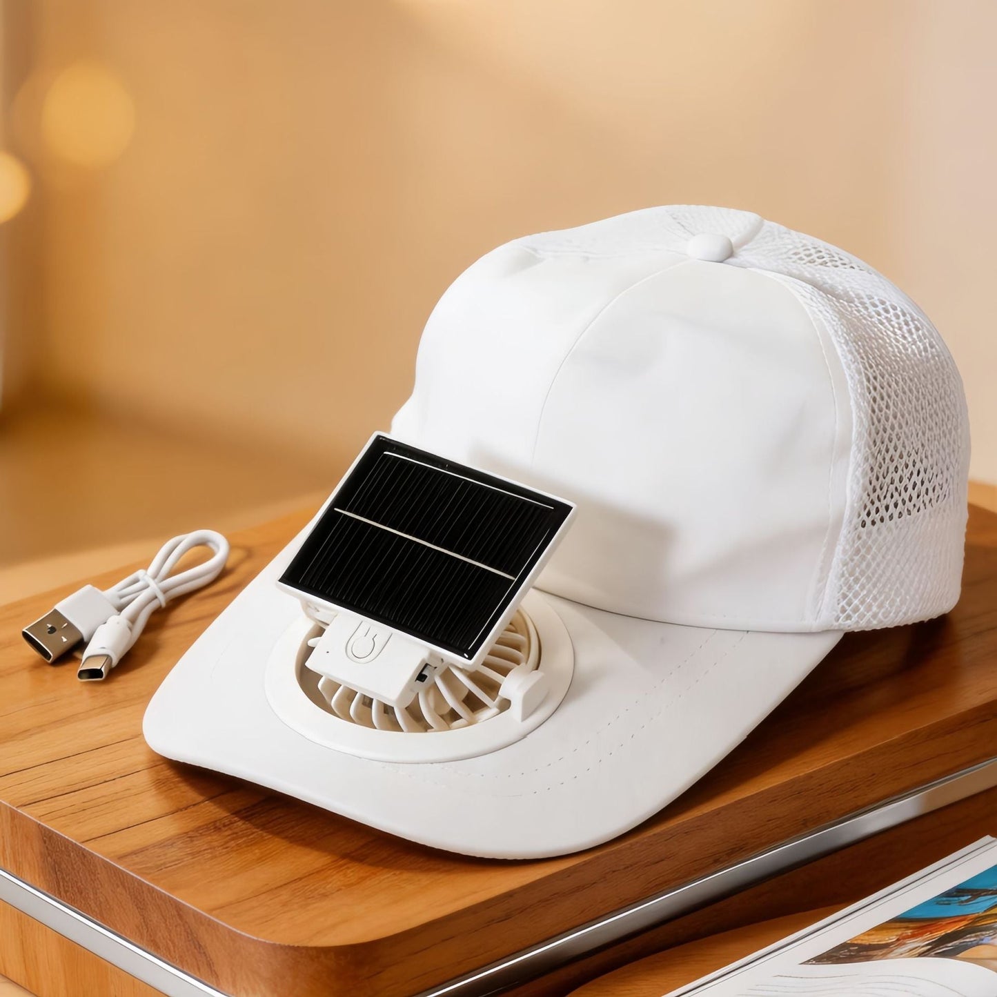 Damen Kühlkappe mit integriertem Solarlüfter Brehn