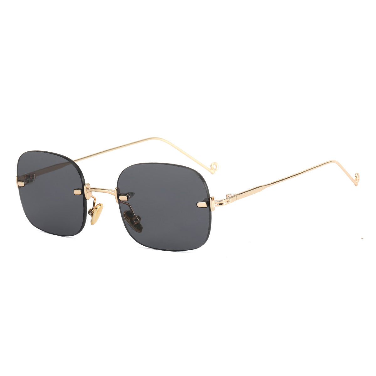 Damen Elegante quadratische Sonnenbrille mit luxuriösem Metallrahmen Brehn