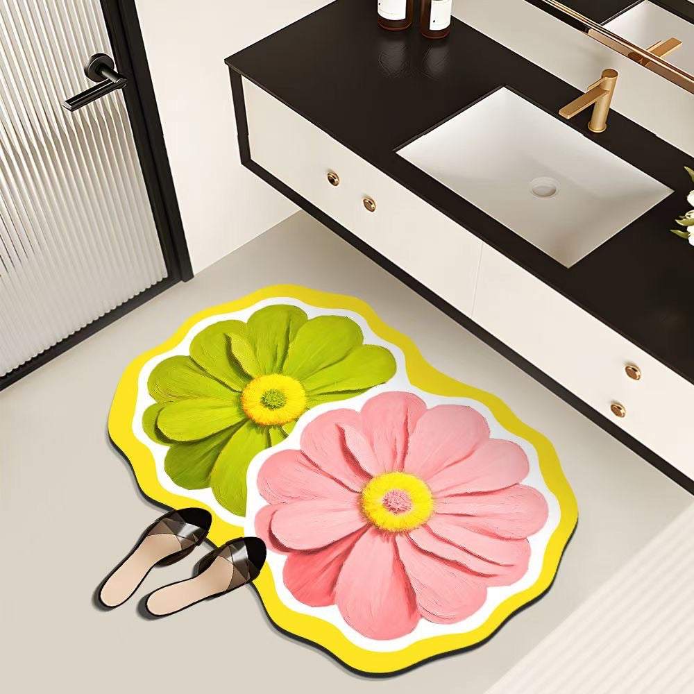 Dekorative Blumen-Badematte Brehn