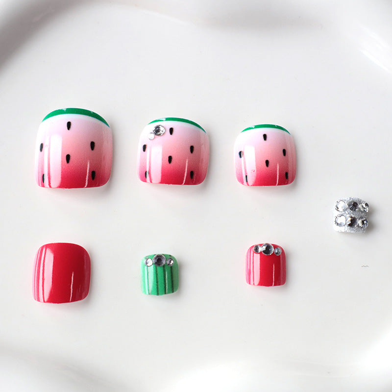 Verspielt Wassermelonen-Themen Nagelkunst Brehn