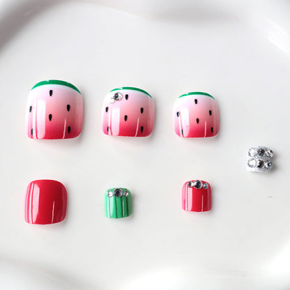 Verspielt Wassermelonen-Themen Nagelkunst Brehn