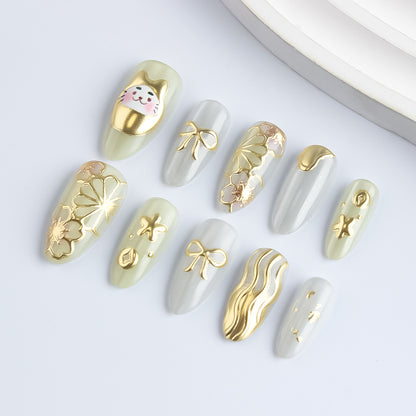 Künstlerisches 3D Press-On Nagelkunstset Brehn