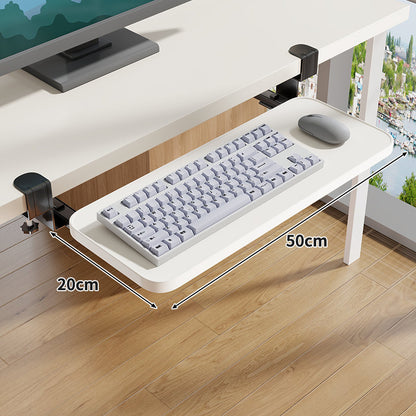 Schraubmontierte Gleitschiene Ergonomische Holzmaserung Tastatur- & Mausplattform