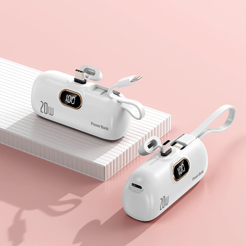Powerbank mit Integriertem Ladekabel Brehn